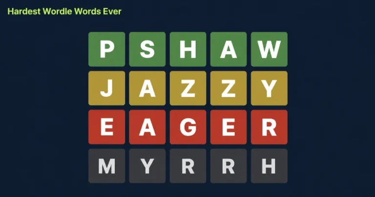 Hardest Wordle Words Ever — Ranked by Real Data
