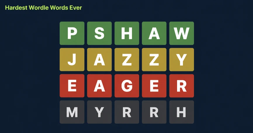 Hardest Wordle words ever ranked by real data